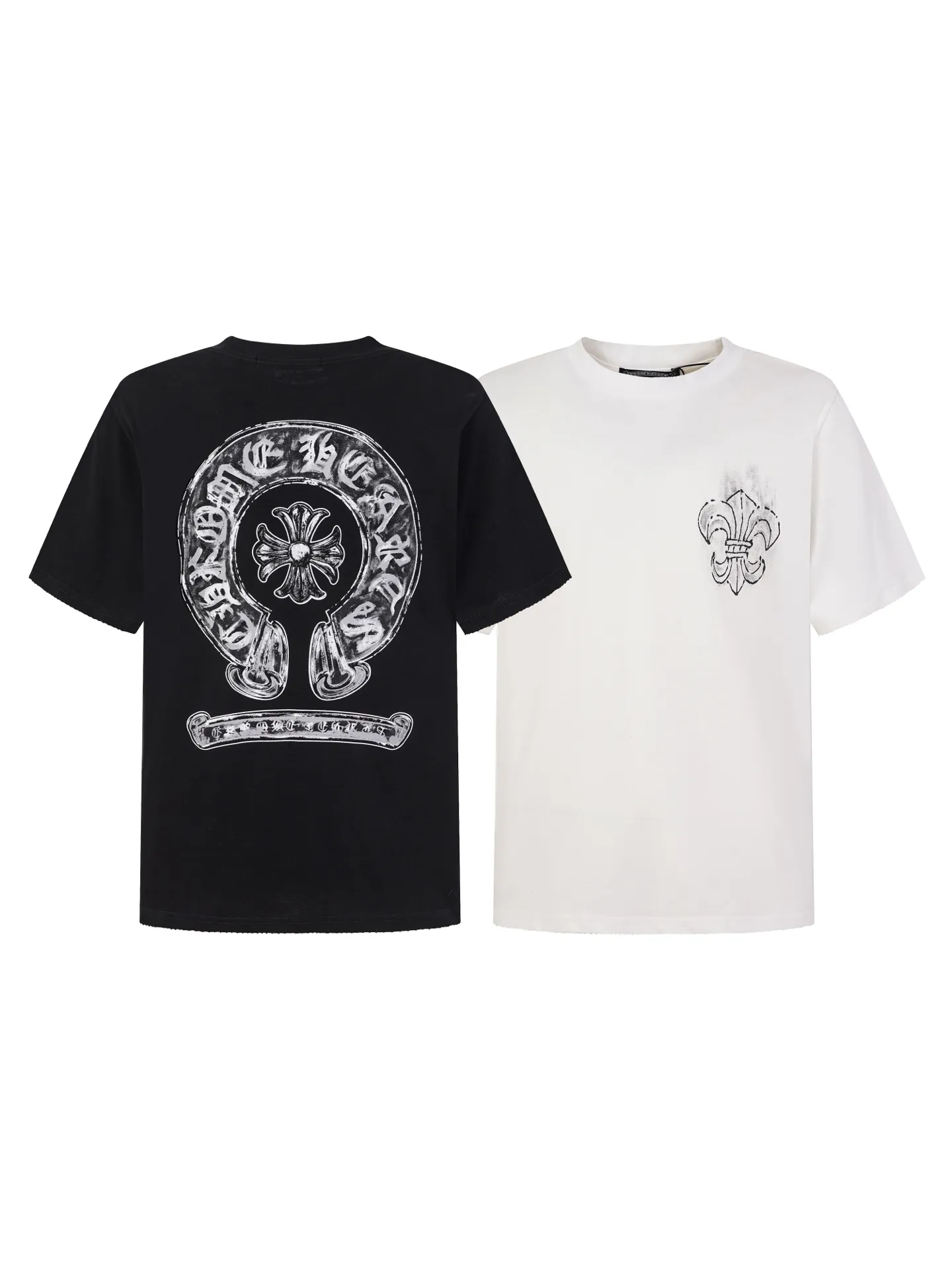Chtome Hearta/ T g， ， 。 Same Style , 。 ， Series， 。 ! ， ， 。 ， ， ， ， ！ ， ，Breathable ， ， ， ， ！ ：Black、White Size：S-XL